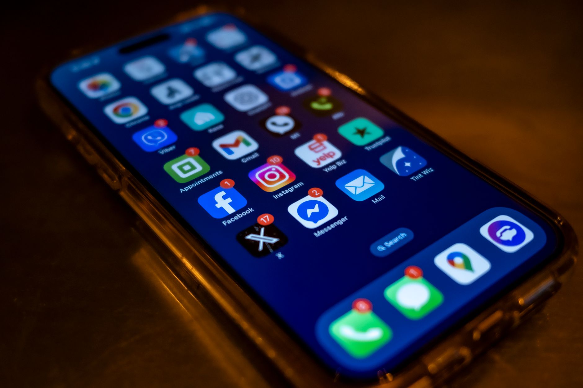 Notificación de mensaxe entrante nunha app de mensaxaría para empresas
